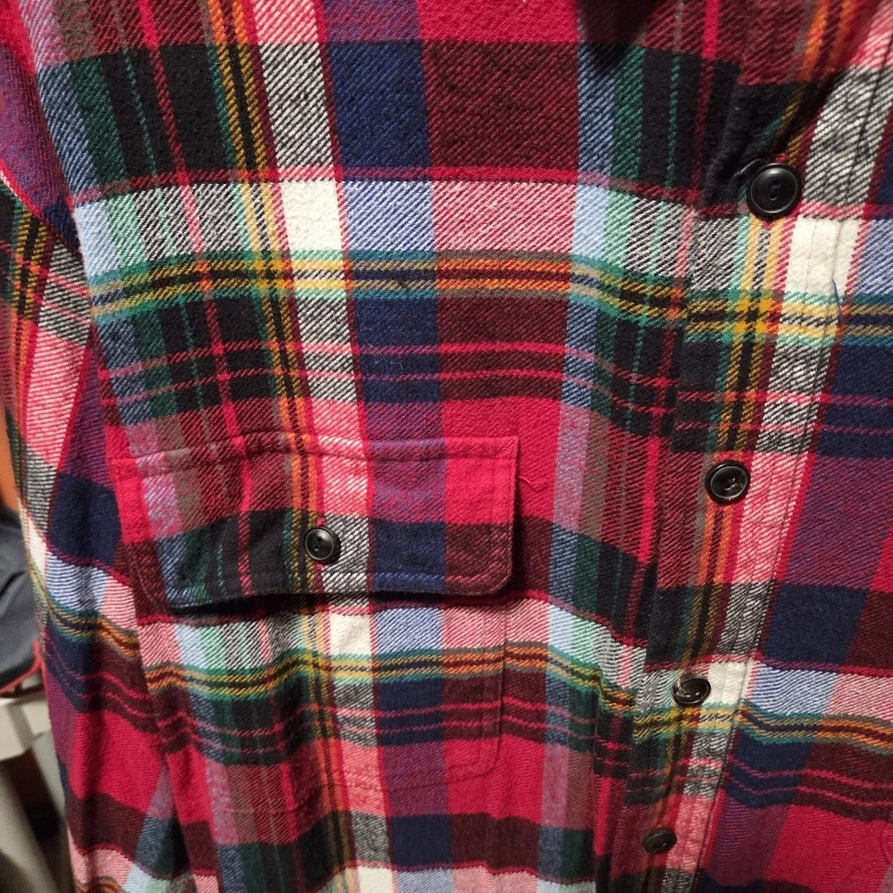 Vintage Polo Ralph Lauren Country Men's Flannel Red Tartan Plaid Size 4XL Big